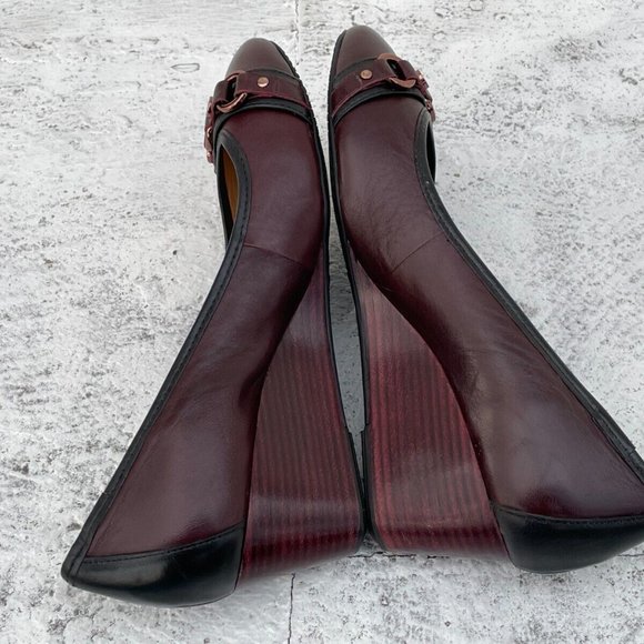 Nurture Women Heel Sandal Shoes Brown/Black Leather Upper Size 8.5M - Picture 8 of 12